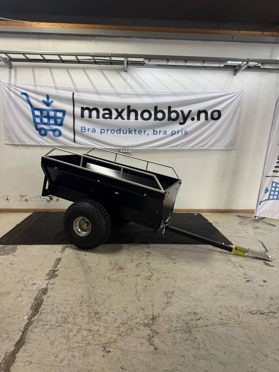 PRO 800KG ATV Henger M/vridbar kulekobling, tipp og høyere sider