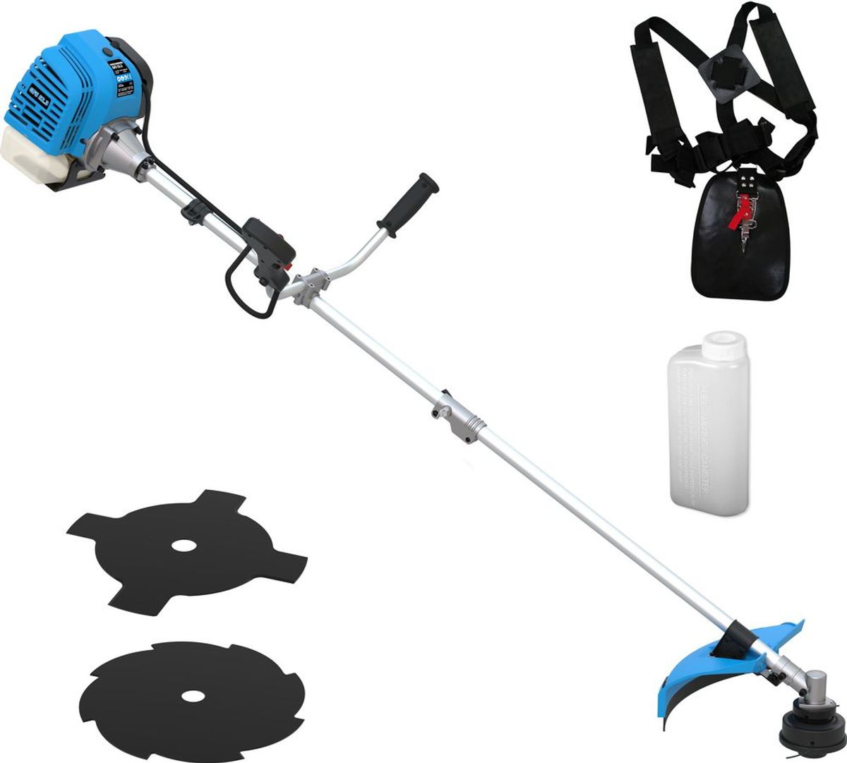 Güde Tyskland 52cc / 2HK Bensin Ryddesag / trimmer - Bæresele + Flere blad